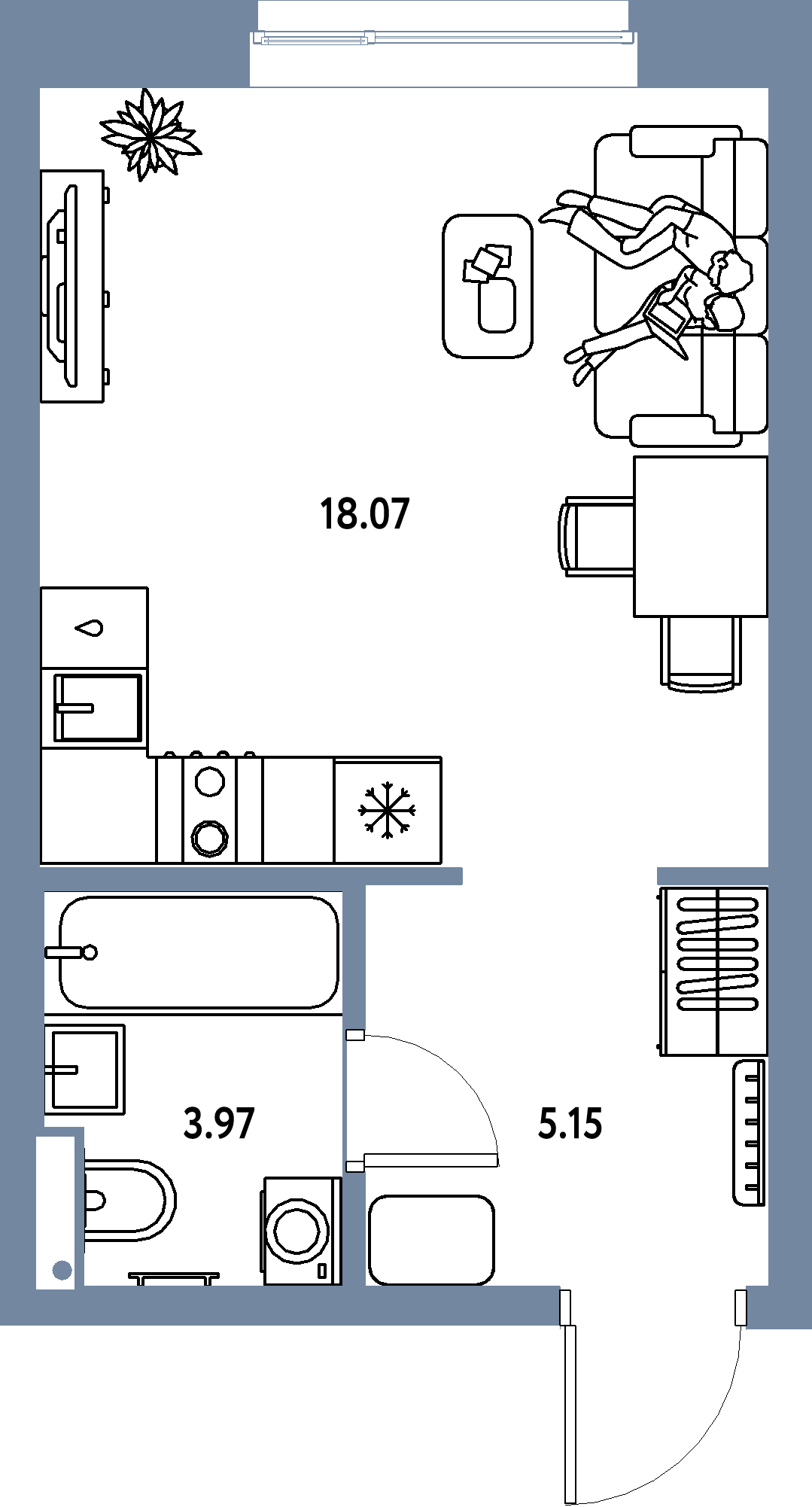 ЖК "Страна.Парковая"-Студия 27.19 м²