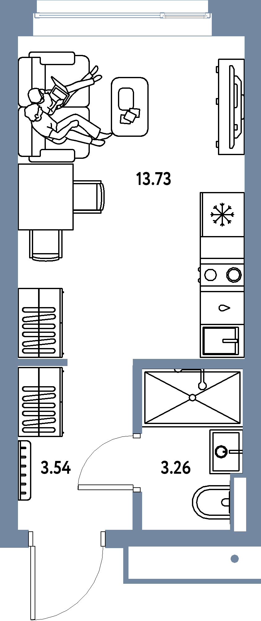 ЖК "Страна.Парковая"-Студия 20.53 м²