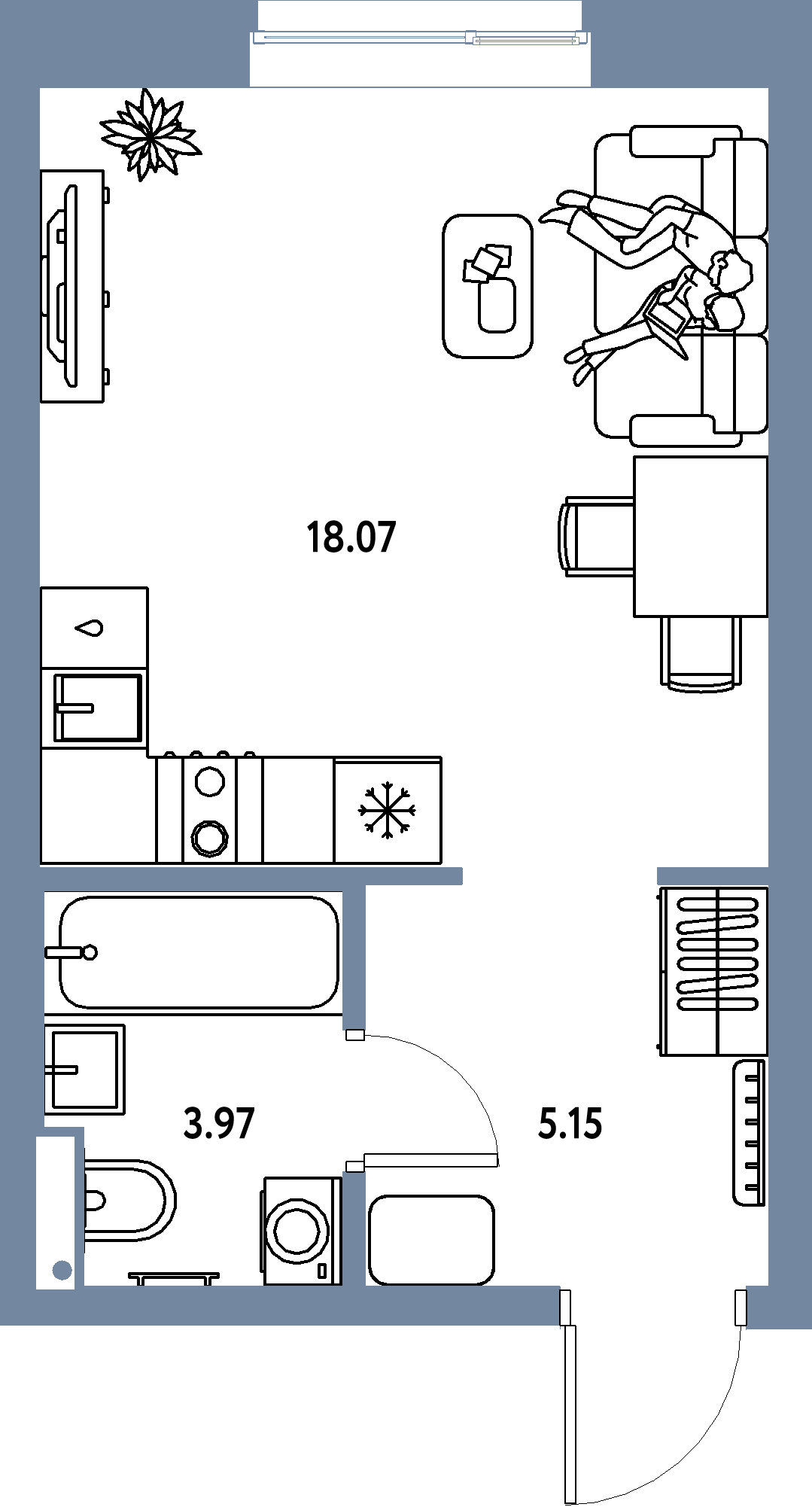 ЖК "Страна.Парковая"-Студия 27.19 м²
