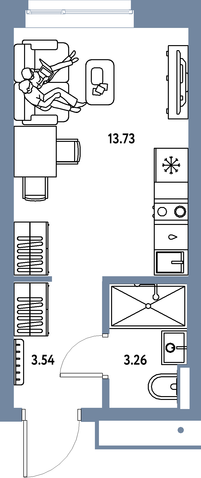 ЖК "Страна.Парковая"-Студия 20.53 м²