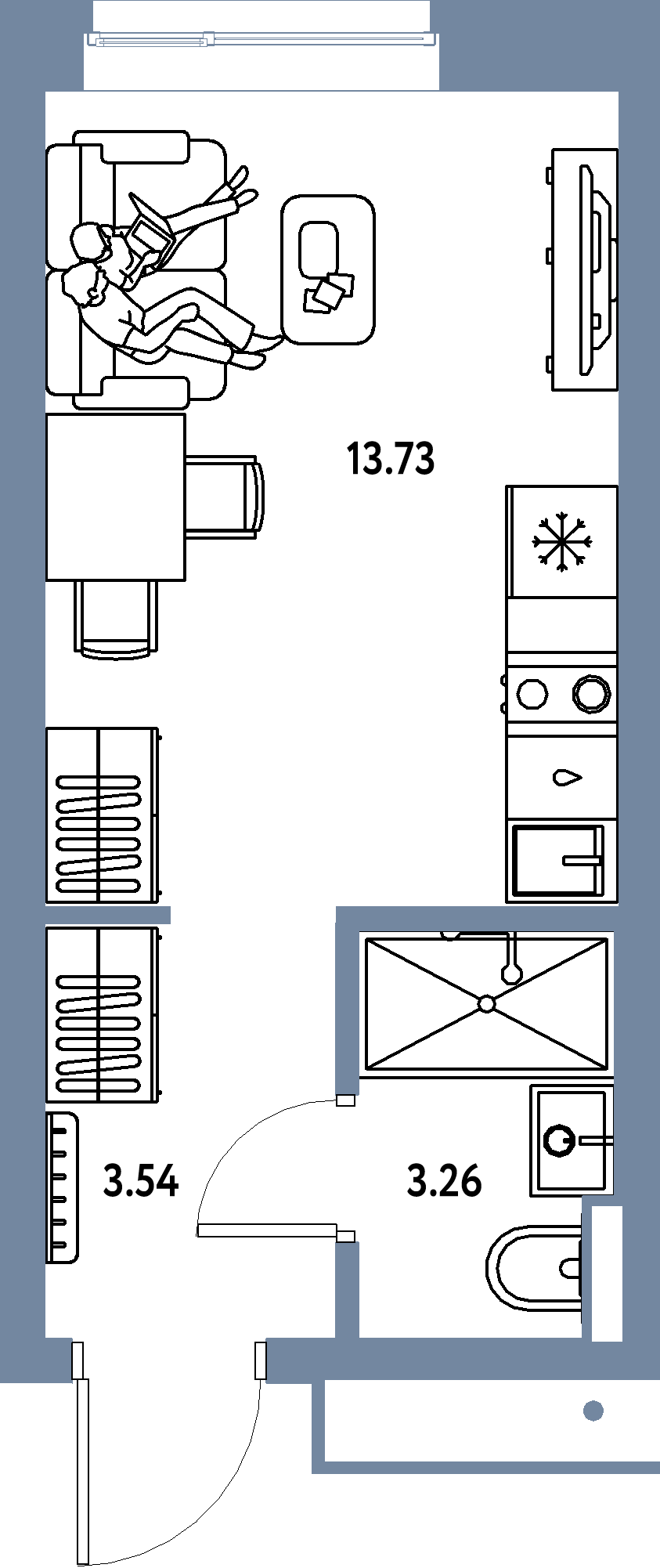 ЖК "Страна.Парковая"-Студия 20.53 м²