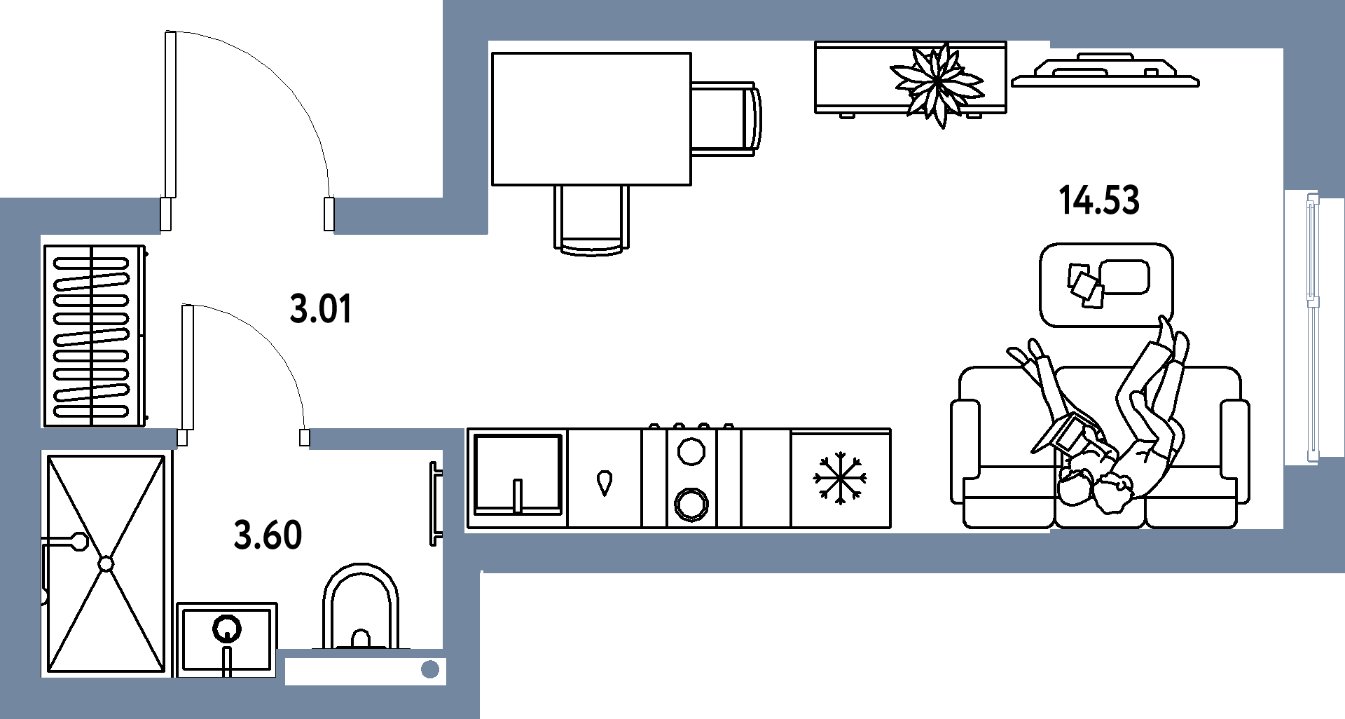 ЖК "Страна.Парковая"-Студия 21.14 м²