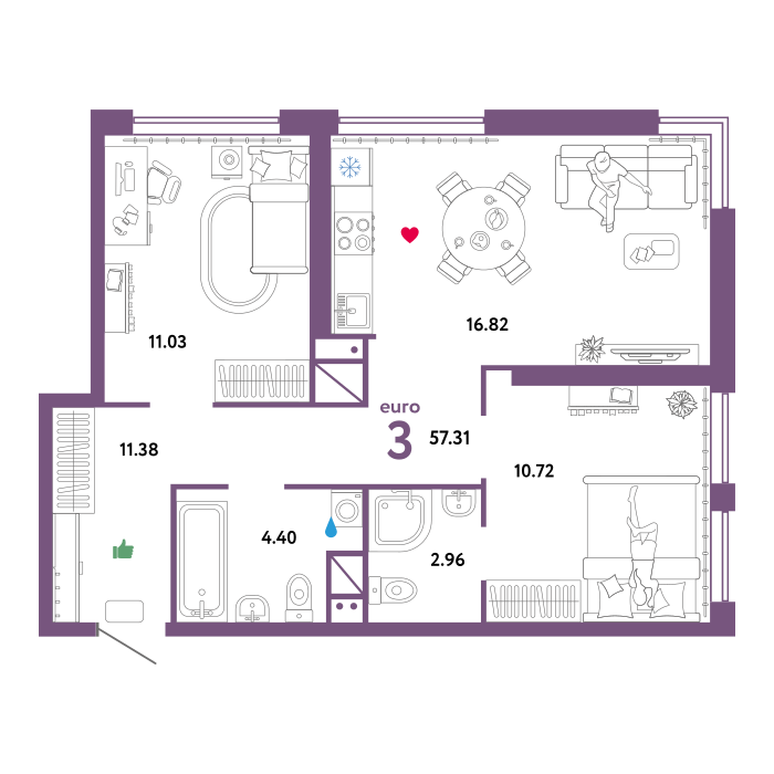 Изображение планировки Е-ГП2.Е3.4.5.уо